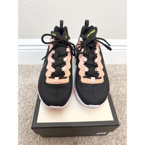 Nike Womens React Element 55 Black Coral Stardust Shoe Size 8
